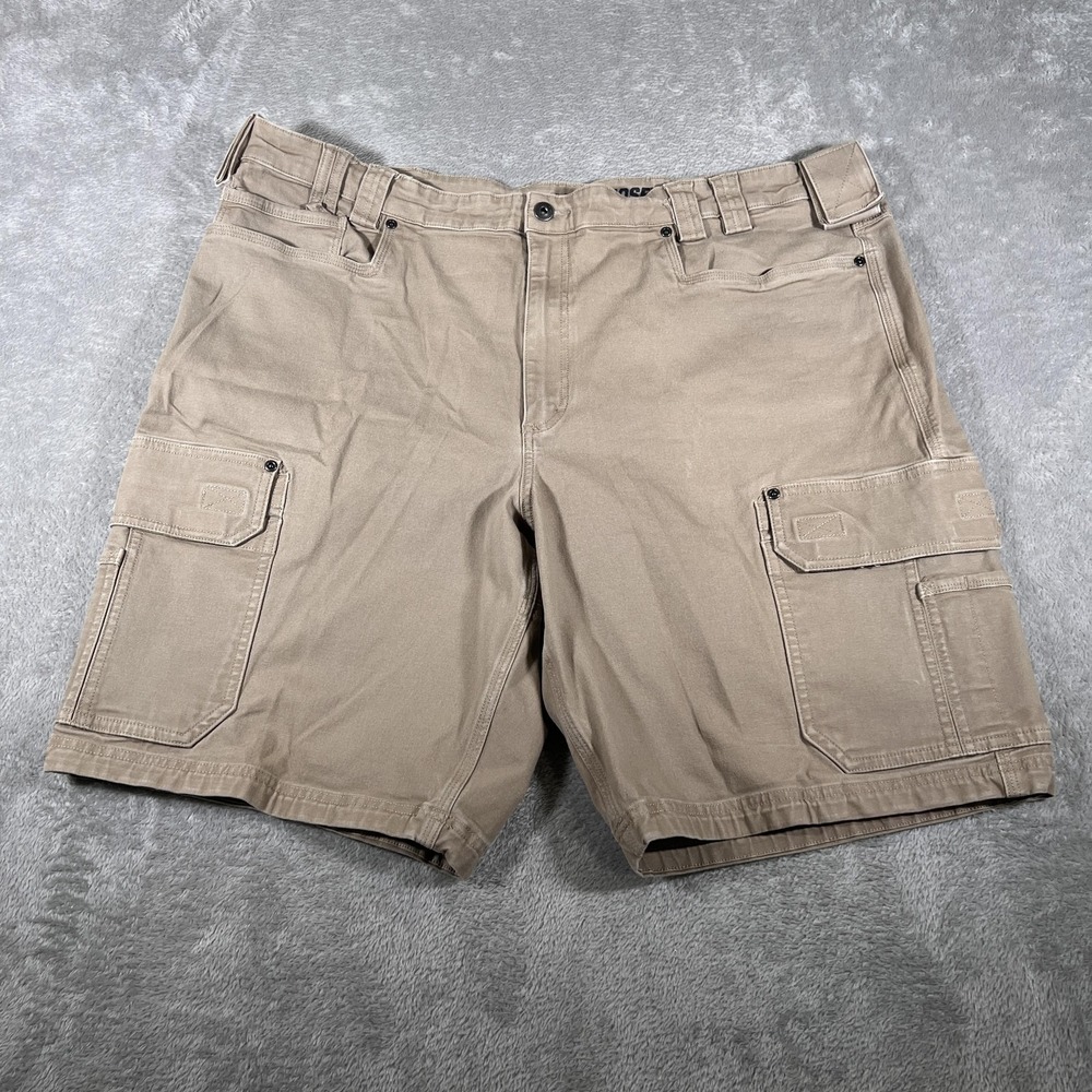 Duluth Trading Shorts Mens 46 Khaki Flex Fire Hose Cargo Work‎ Utility Stretch